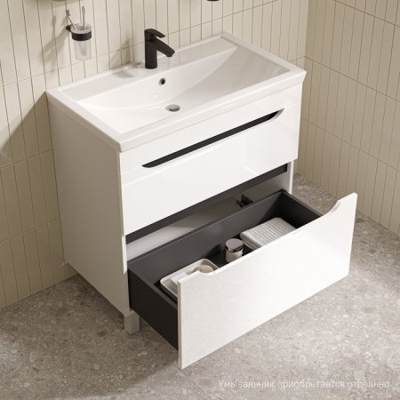 Тумба напольная, 80 см, белый, Ray, ID RAY80WFi95,