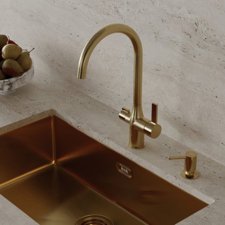 Дозатор, латунь, PVD матовое золото, Kitchen Line, ID SDIMG00i59,