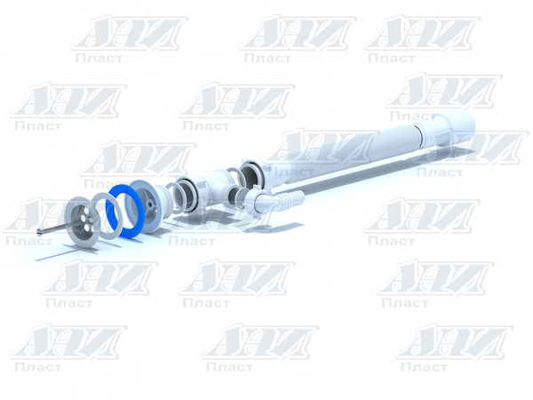 Сифон-гофра d1.1/2"-40/50 удлинённый с носиком АНИ G-118
