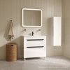 Тумба напольная, 80 см, белый, Ray, ID RAY80WFi95,