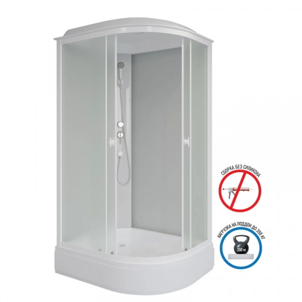Кабина душевая "Niagara Promo P100/70/26L/MT" 100*70*215 стекло МАТОВОЕ 4 места