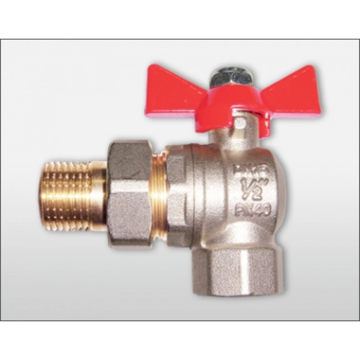 Кран шар. с американкой угловой 1/2" Altstream/TEBO