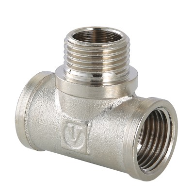 Тройник с переходом резьбы "ValTec" 1/2" вн.-нар.-вн. (VTr.132.N.0004)