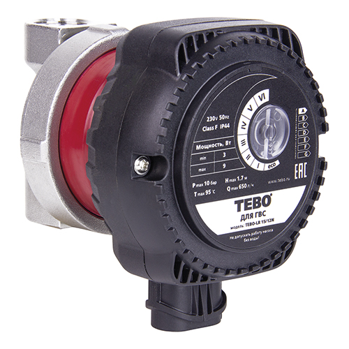 Насос циркуляционный для ГВС 1/2", TEBO-LR 15/12N