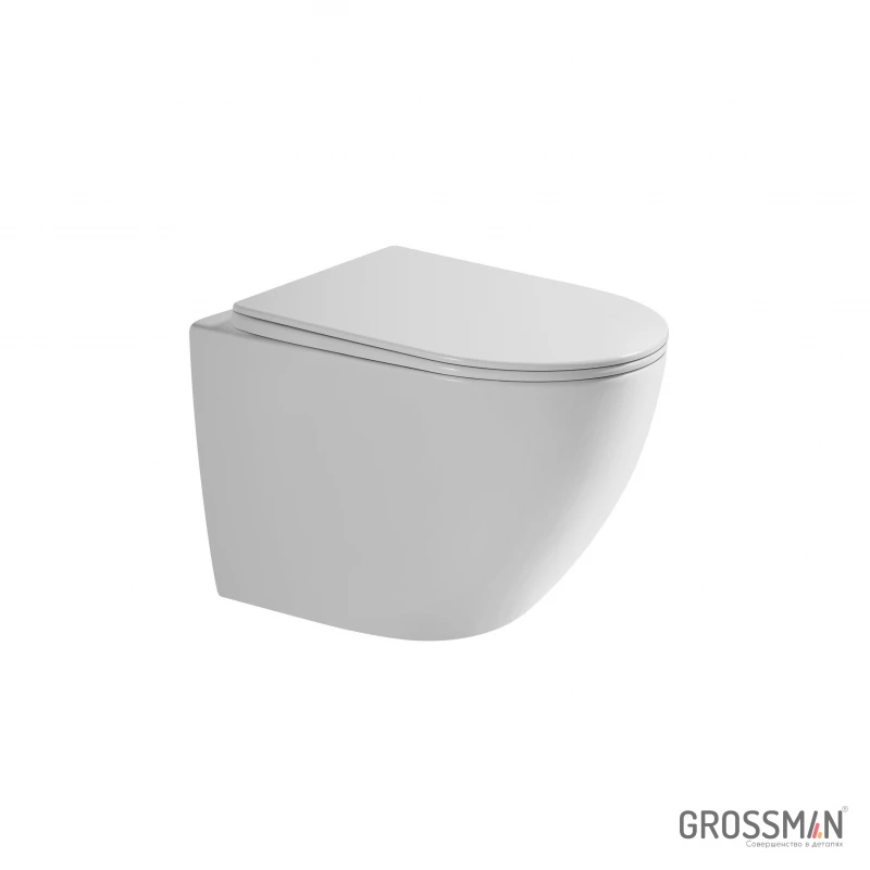 Унитаз подвесной GROSSMAN Thin Rim  GR-5601SQ моноблок, торнадо, микролифт 1 место