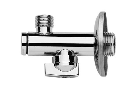 Кран угловой настенный 1/2"ш-3/4"ш хром., с фильтром