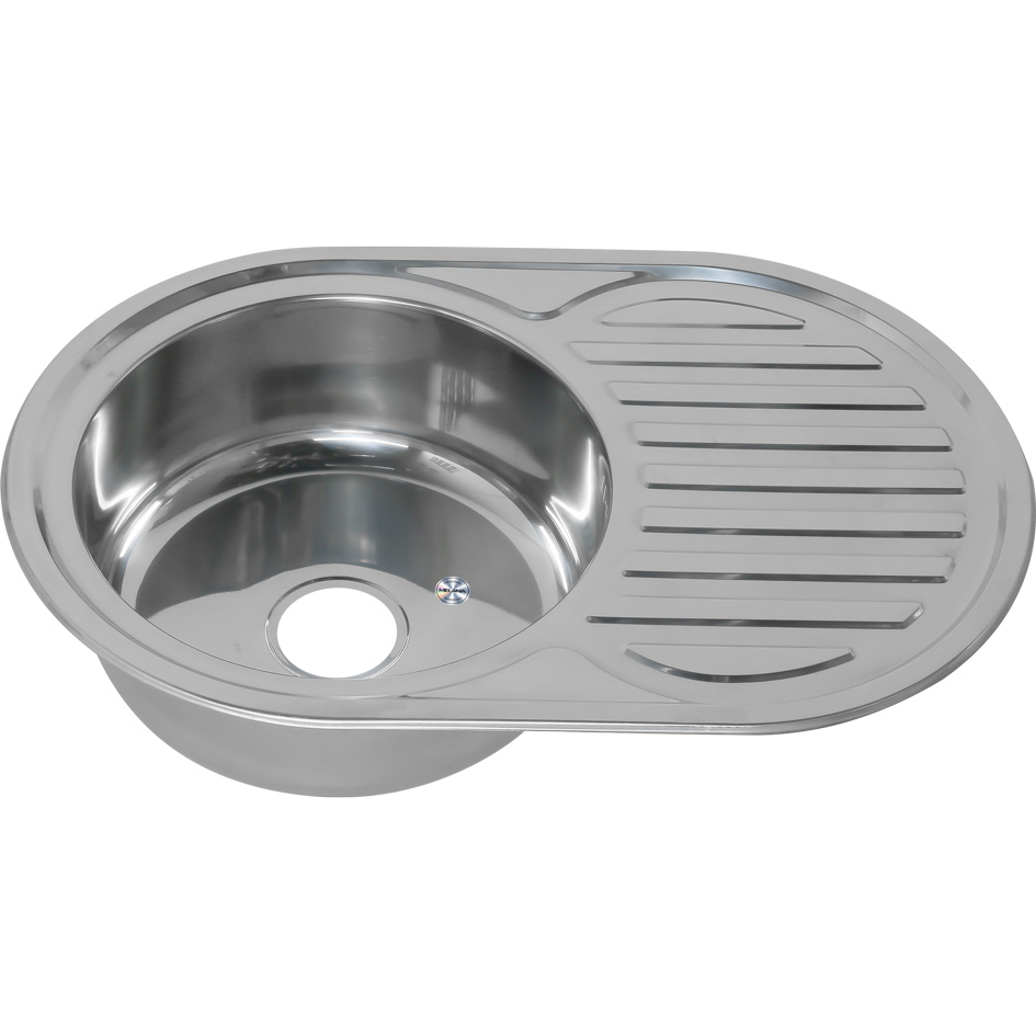 Мойка MELANA U 7750  0,8 /180 врезная овальная с сифоном