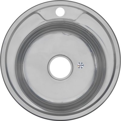 Мойка MELANA 490 N 0,6/170 врезная круглая с сифоном (017N*16)