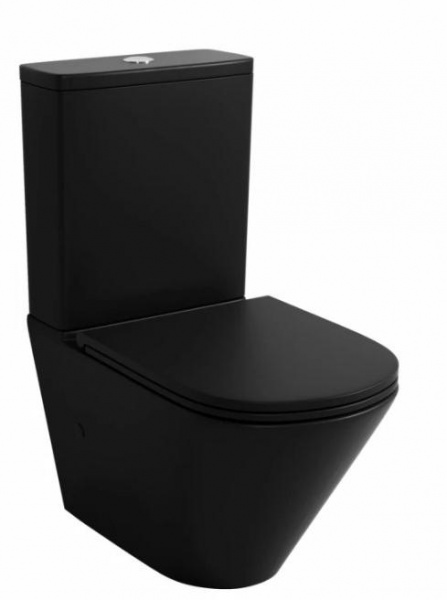 Компакт GROSSMAN GR-4450BМSQ ЧЕРНЫЙ  МАТОВЫЙ с тонкой крышкой БЕЗОБОДКОВЫЙ