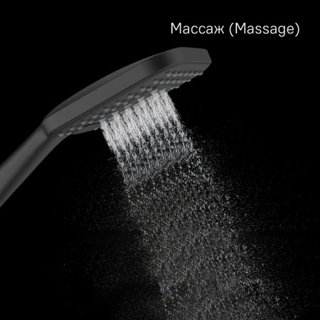 Лейка для душа, черная матовая, 3F, Ideal Spa, MI ILS3FBSM18,