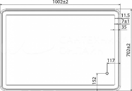 Зеркало "IDDIS Cloud 100" арт.CLO1000i98