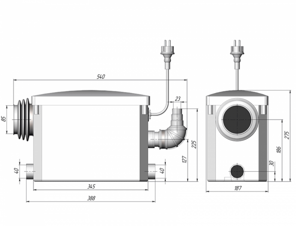 Станция "UNIPUMP" SANIVORT 405 М канализационный насос