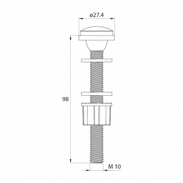 Арматура "IDDIS F012400-01K тип А" НП 2-кнопка