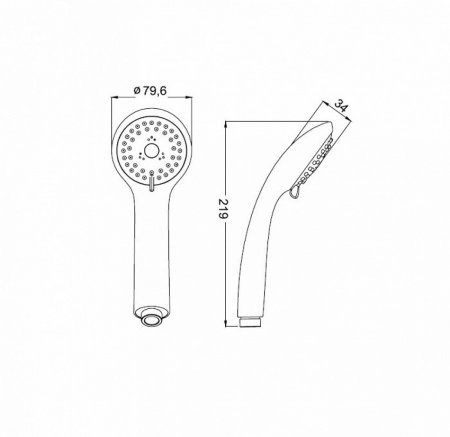 Лейка душевая "IDDIS A11031-3F" режимов-3