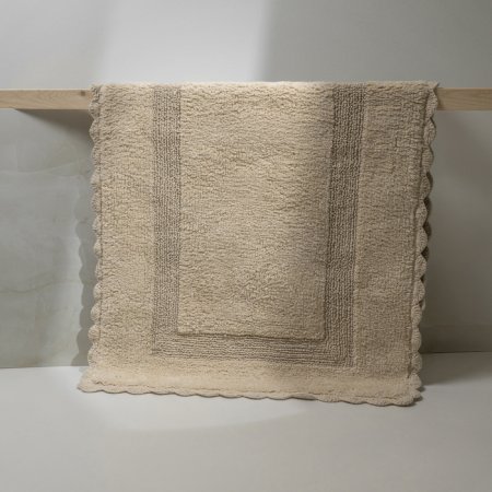 Коврик для ванной комнаты, 70x120, прямоугольный, хлопок, бежевый, ID DSQL03Ci12,
