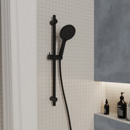 Лейка для душа, черная матовая, 3F, Ideal Spa, MI ILS3FBRM18,