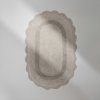 Коврик для ванной комнаты, 50x80, овал, хлопок, серый, ID DSOS02Ci12,