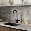Смеситель для кухни с каналом для фильтрованной воды, черный матовый, Pure, ID PURBLFJi05,