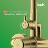 Душевая система с тропическим душем и изливом, золотой матовый, Aiger, ID AIGMG3Fi06,