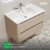 Тумба с умывальником, подвесная, 80 см, капучино, Edifice, ID EDI80C0i95K,