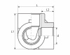 Тройник  двухплоскостной D25 (Tebo)