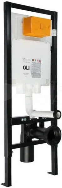 Инсталляция для подвесного унитаза "OLI 80 Sanitarblock ECO"кнопка SLIM хром матовый (886914+659046)
