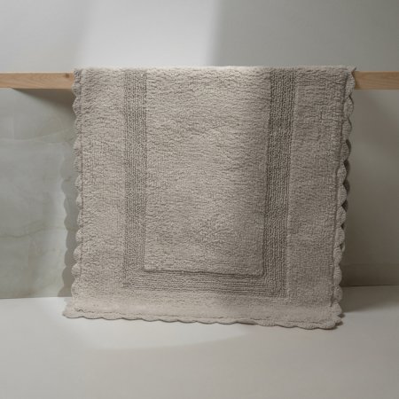 Коврик для ванной комнаты, 70x120, прямоугольный, хлопок, серый, ID DSQL02Ci12,