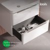 Тумба с умывальником, подвесная, 100 см, белый, Cloud X, ID CLX10W0i95K,
