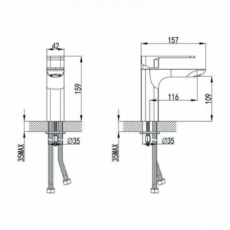 Смеситель тюльпан IDDIS "Slide" SLISB00i01