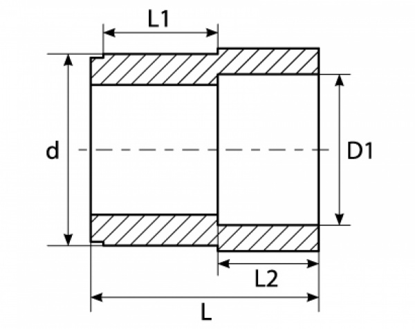 Муфта переходная 50-25 (вн./нар.) (Tebo)