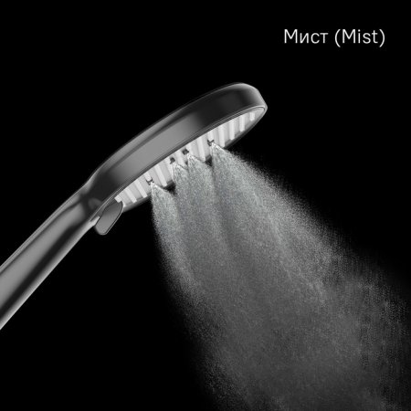 Лейка для душа, черная матовая, 3F, Ideal Spa, MI ILS3FBRM18,