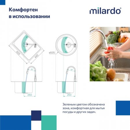 Смеситель для кухни с гибким изливом и душевой насадкой, черный матовый, Meal, MI M01BL2FM05,