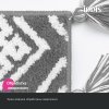 Коврик для ванной комнаты с кисточками, 50x80, микрофибра, серый, ID DT01P58i12,