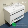 Тумба с умывальником, подвесная, с нишей, 80 см, белый, Zodiac X, ID ZDX80WNi95K,
