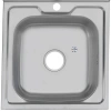 Мойка MELANA 5050 0.8 /180 квадр.декор.,накл.,с сифоном (098Dt*10)