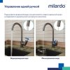 Смеситель для кухни с каналом для фильтрованной воды, графит, Rora, Mi RORGMFJM05,