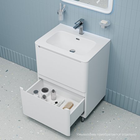 Тумба напольная, 60 см, белая, Edifice, ID EDI60WFi95,
