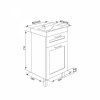 Тумба с умывальником, напольная "IDDIS New Sena 50"цвет белый/под дер. арт.NSE50W1i95+арт.0145000i28