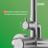 Душевая система с тропическим душем и изливом, хром матовый, Aiger, ID AIGBC3Fi06,