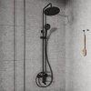 Смеситель для ванны с верхним душем, черный матовый, Rora, MI RORBL4FM06,