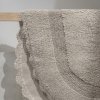 Коврик для ванной комнаты, 50x80, овал, хлопок, серый, ID DSOS02Ci12,