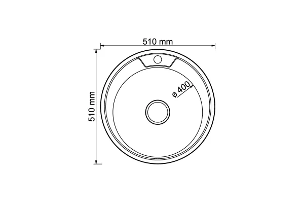 Мойка MIXLINE (528185) круглая d51 (0,8)/17 врезная с сифоном