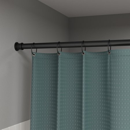 Карниз для ванной комнаты, 110-200 см, черный матовый, Elegante, ID RSB0120i14,