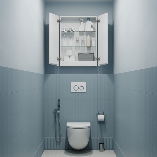 Шкаф подвесной, 60 см, белый, Edifice, ID EDI60W0i97,