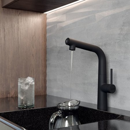Смеситель кухни IDDIS "Pure" PURBLFBi05 с каналом для фильтрованной воды, черный