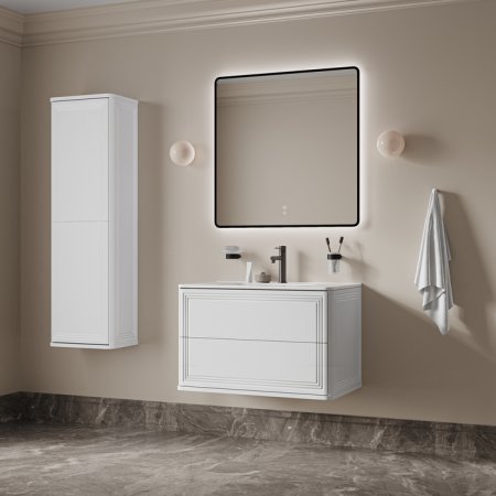 Тумба с умывальником, подвесная, 80 см, белый, Oxford Neo, ID OXN80W0i95K,