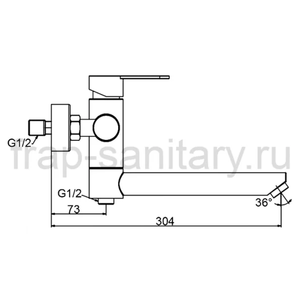 Смеситель ванны "FRAP" F32801 нерж.