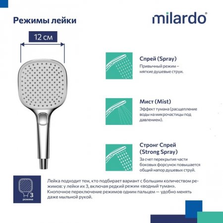 Лейка для душа, 3F, Ideal Spa, MI ILS3FC0M18,