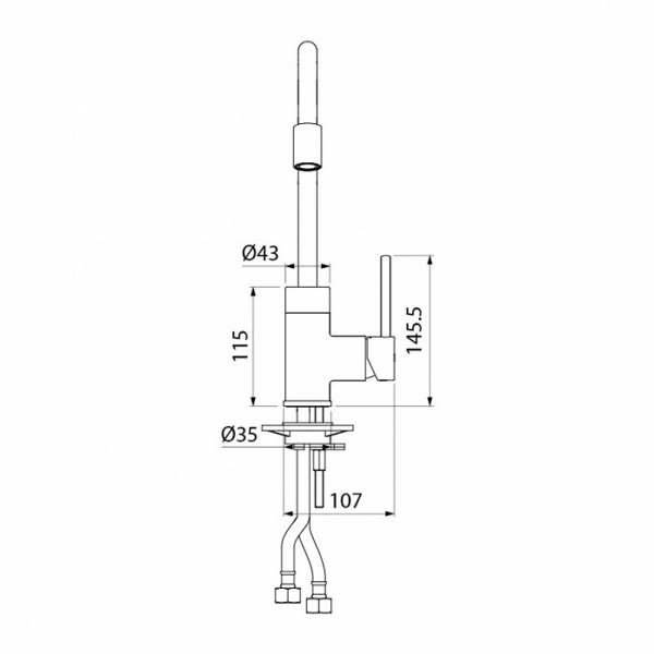 Смеситель кухни IDDIS "Kitchen 360" K36SBJBi05 чёрный