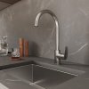Смеситель для кухни с каналом для фильтрованной воды, сатин, Rora, MI RORBNFJM05,